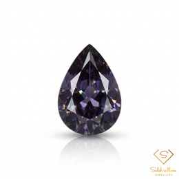 0.54 Ct Natural Bluish Violet Iolite Pear Cut VS Madagascar Gemstone-Saleh Sallom
