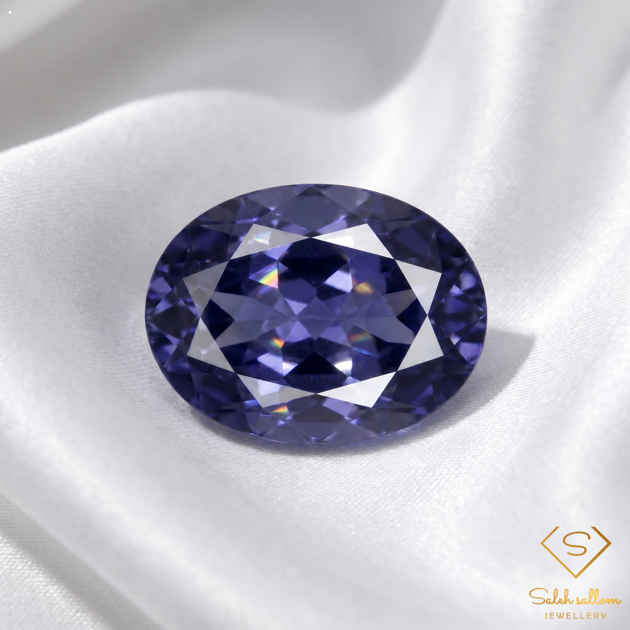 0.95 Ct Natural Bluish Violet Iolite Oval Cut Namibia Gemstone Secondary image