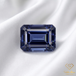 1.38 Ct Natural Bluish Violet Iolite Octagon Cut VVS Namibia Gemstone-Saleh Sallom