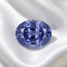 2.41 Ct Natural Bluish Violet Iolite Oval Cut Namibia Gemstone-Saleh Sallom