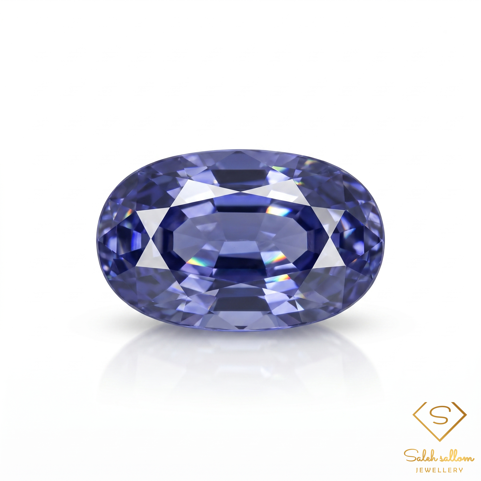 3.81 Ct Natural Bluish Violet Iolite Namibia Gemstone-Saleh Sallom Main image