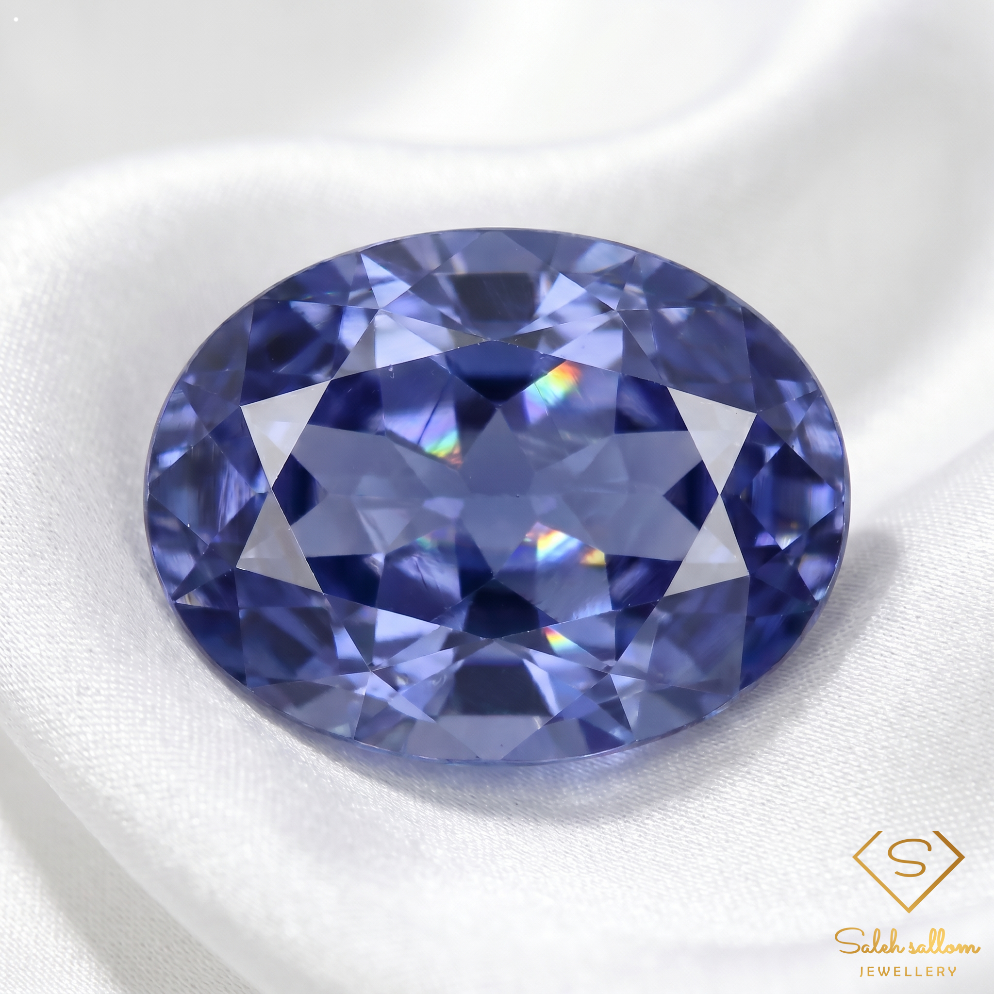 1.97 Ct Natural Bluish Violet Iolite Oval Cut Namibia Gemstone Secondary image