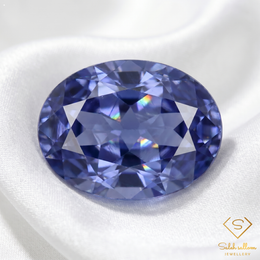 1.97 Ct Natural Bluish Violet Iolite Oval Cut Namibia Gemstone-Saleh Sallom