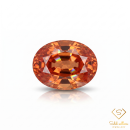 0.24 Ct Natural Maple Orange Sapphire Oval Cut Tanzania Gemstone-Saleh Sallom