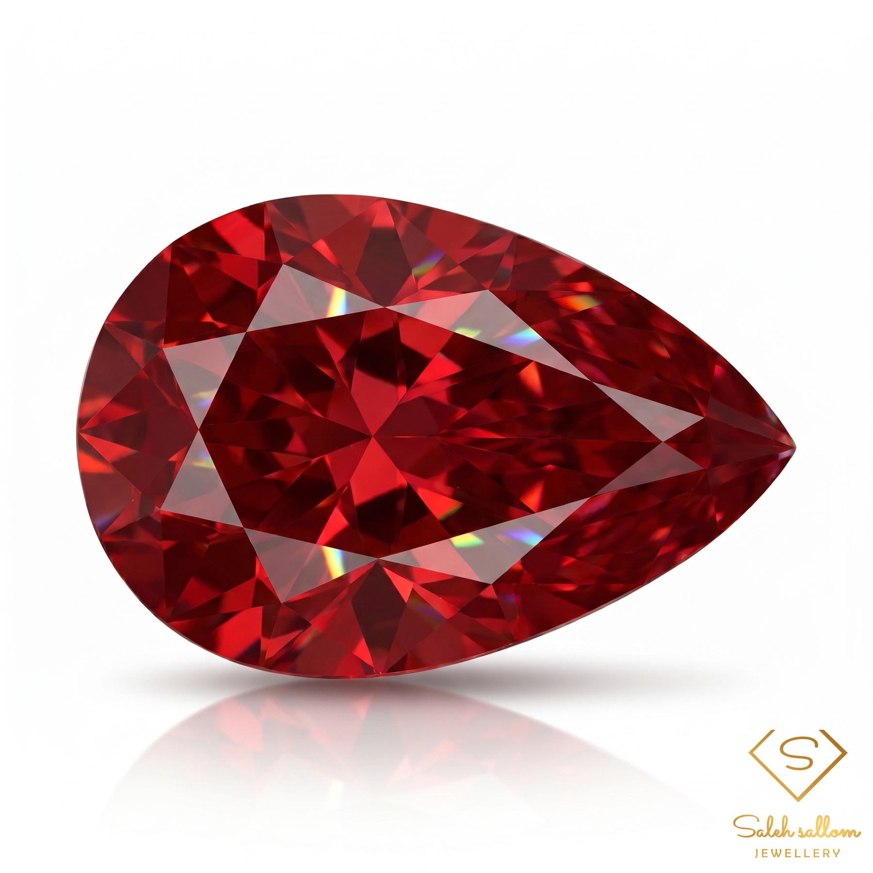 0.19 Ct Natural Reddish Orange Sapphire Pear Cut Songea Tanzania Gemstone