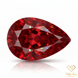 0.19 Ct Natural Reddish Orange Sapphire Pear Cut Songea Tanzania Gemstone