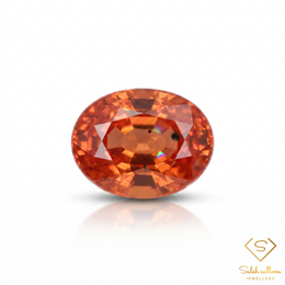 0.23 Ct Natural Maple Orange Sapphire Oval Cut Tanzania Gemstone