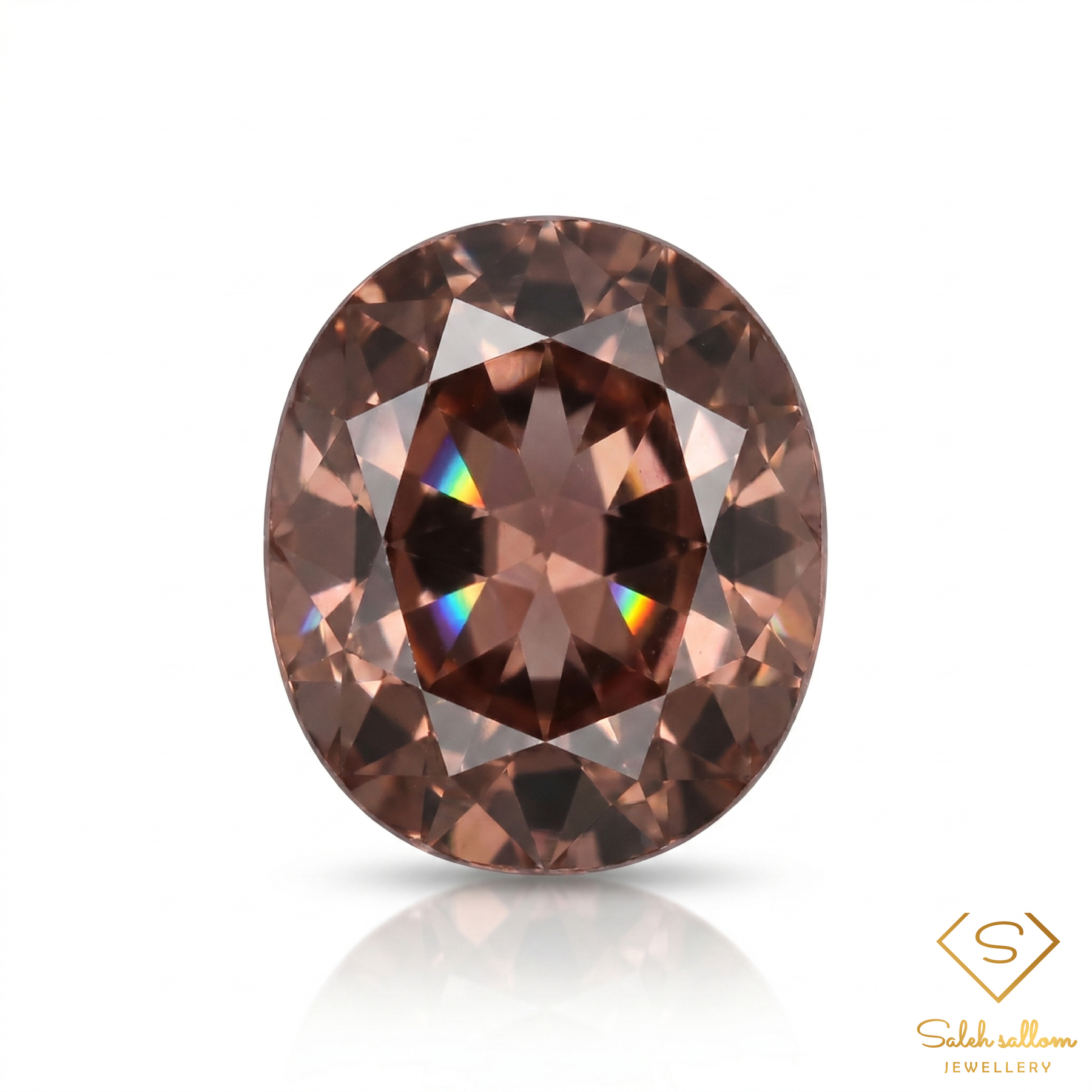 1.52 Ct Natural Pinkish Brown Sapphire Loose Gemstone Oval Cut