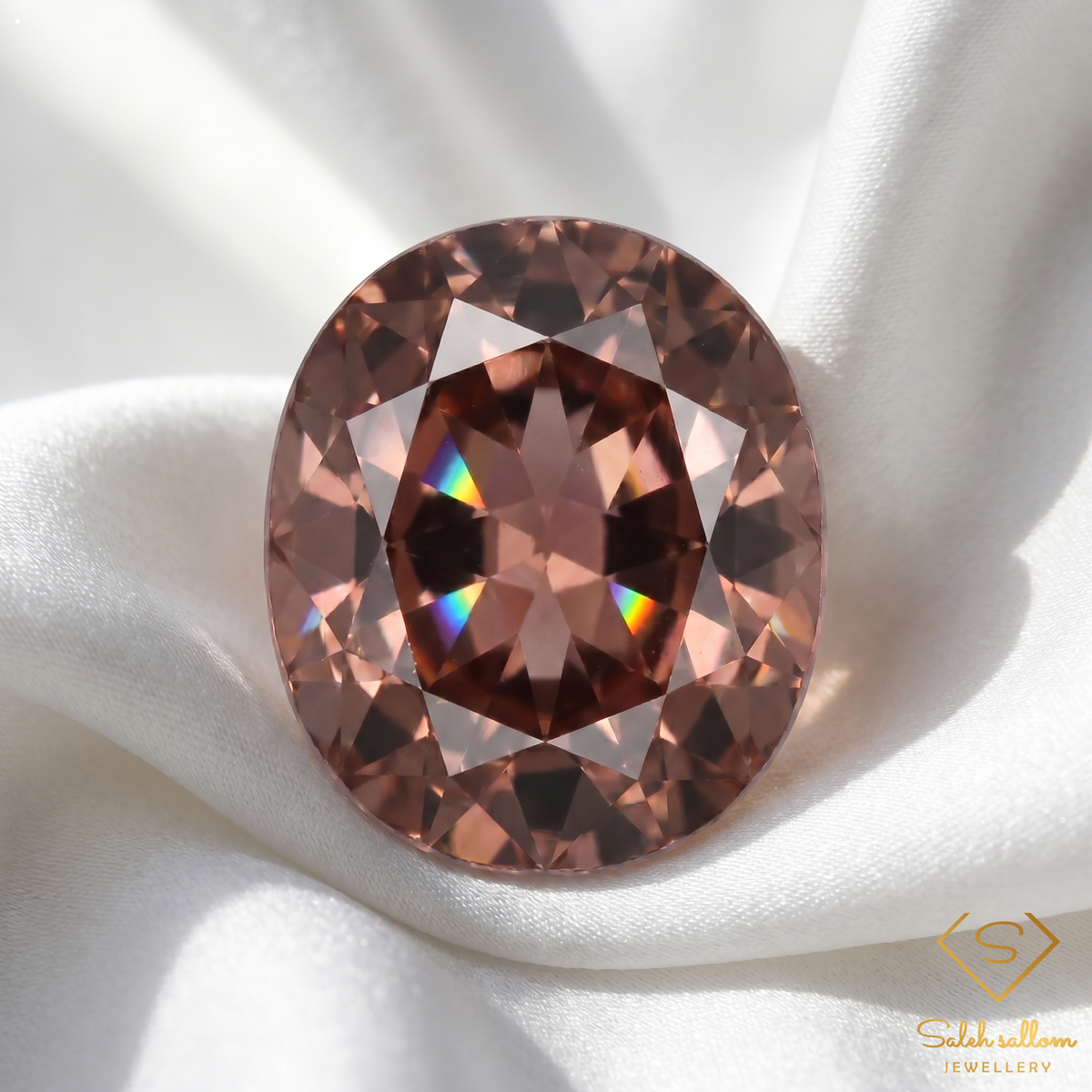 1.52 Ct Natural Pinkish Brown Sapphire Loose Gemstone Oval Cut
