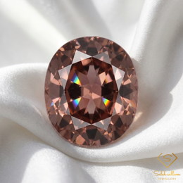 1.52 Ct Natural Pinkish Brown Sapphire Loose Gemstone Oval Cut