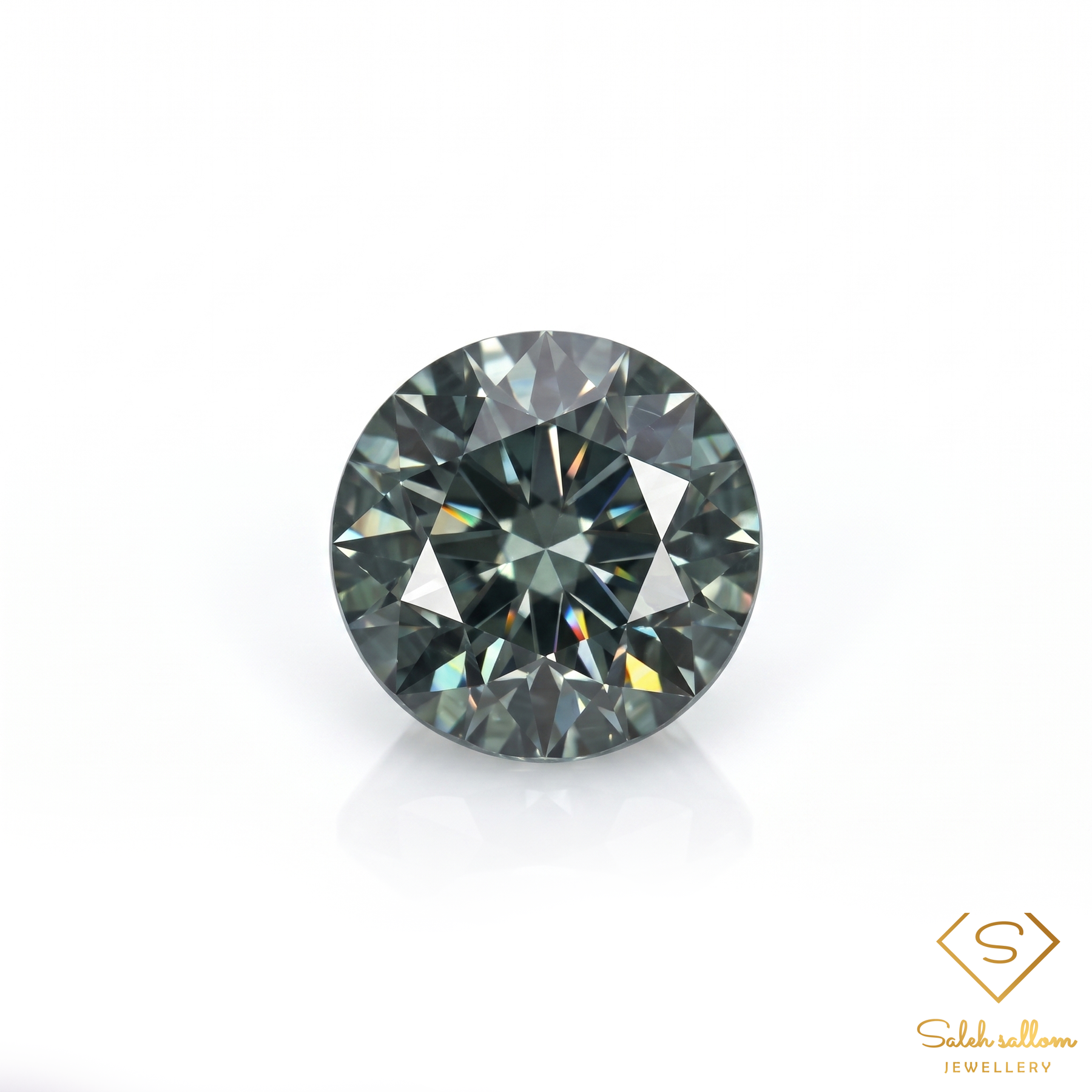 1.52 Ct Natural Grey Diamond Loose Gemstone Round Brilliant Cut