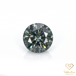 1.52 Ct Natural Grey Diamond Loose Gemstone Round Brilliant Cut