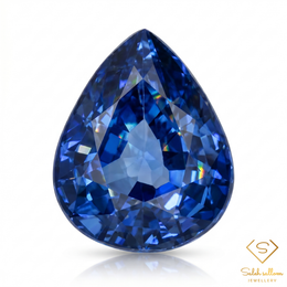0.75 Ct Natural Blue Sapphire Loose Gemstone Pear Cut