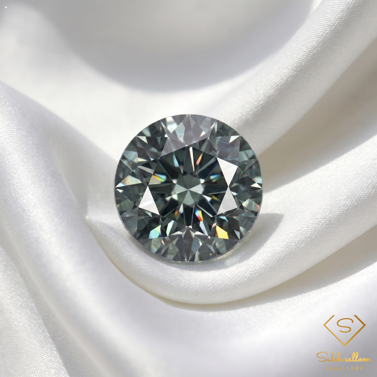 1.52 Ct Natural Grey Diamond Loose Gemstone Round Brilliant Cut