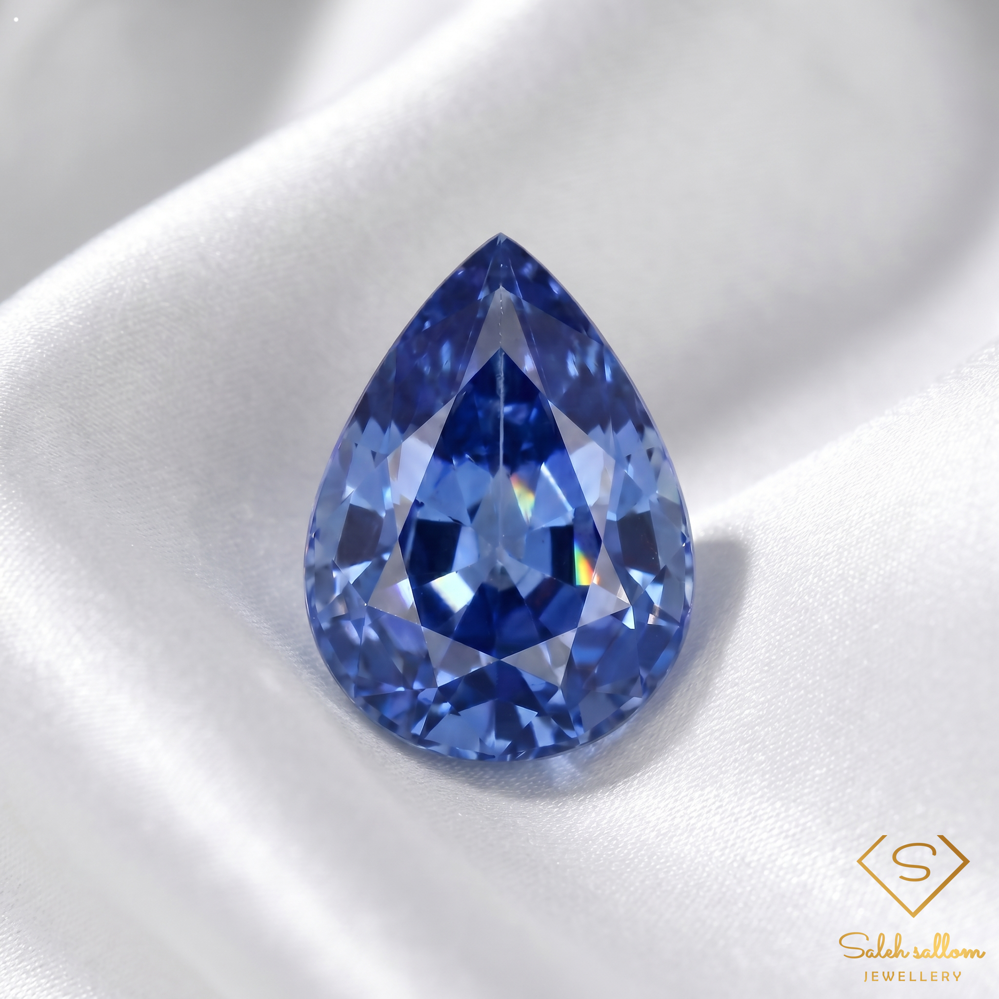 1.95 Ct Natural Blue Sapphire Loose Gemstone Pear Cut Secondary image
