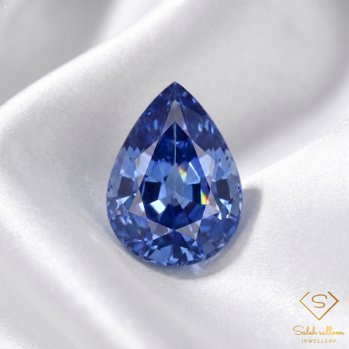 1.95 Ct Natural Blue Sapphire Loose Gemstone Pear Cut