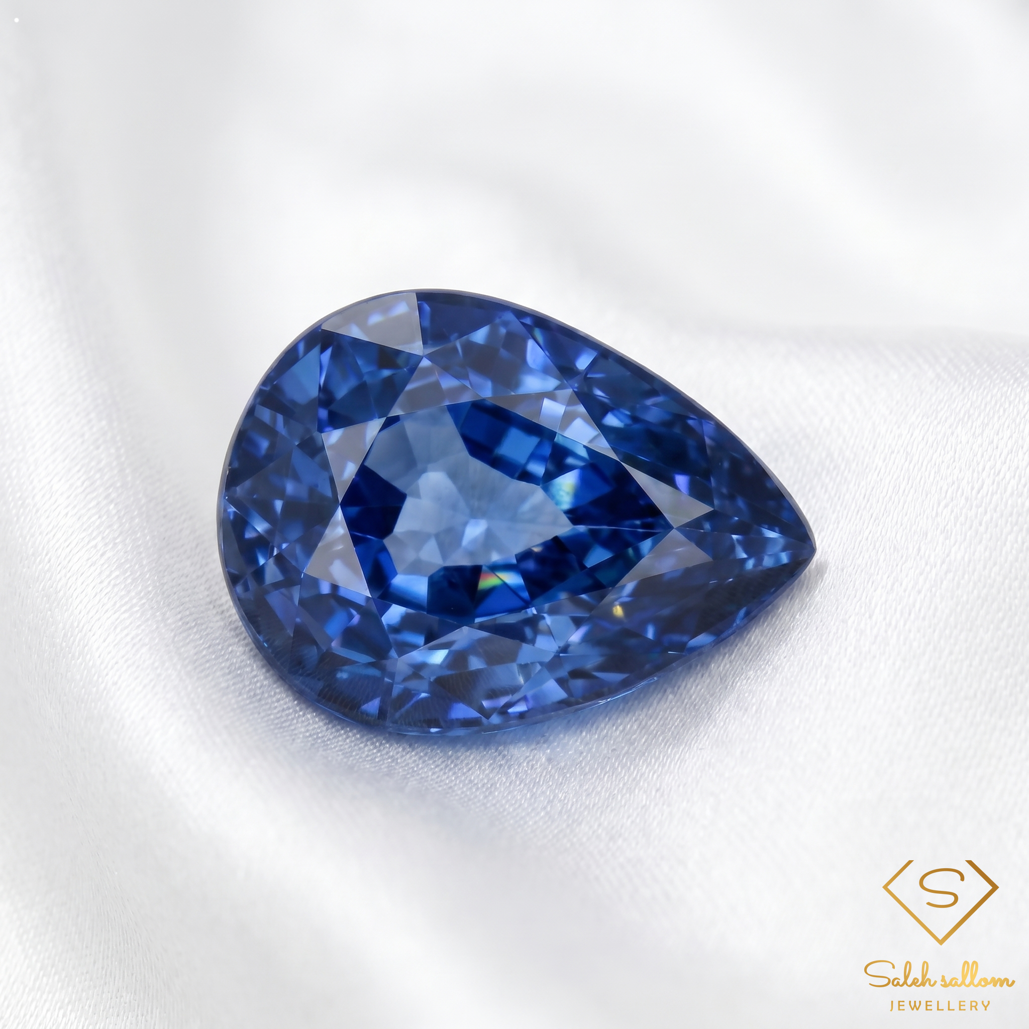 0.75 Ct Natural Blue Sapphire Loose Gemstone Pear Cut Secondary image