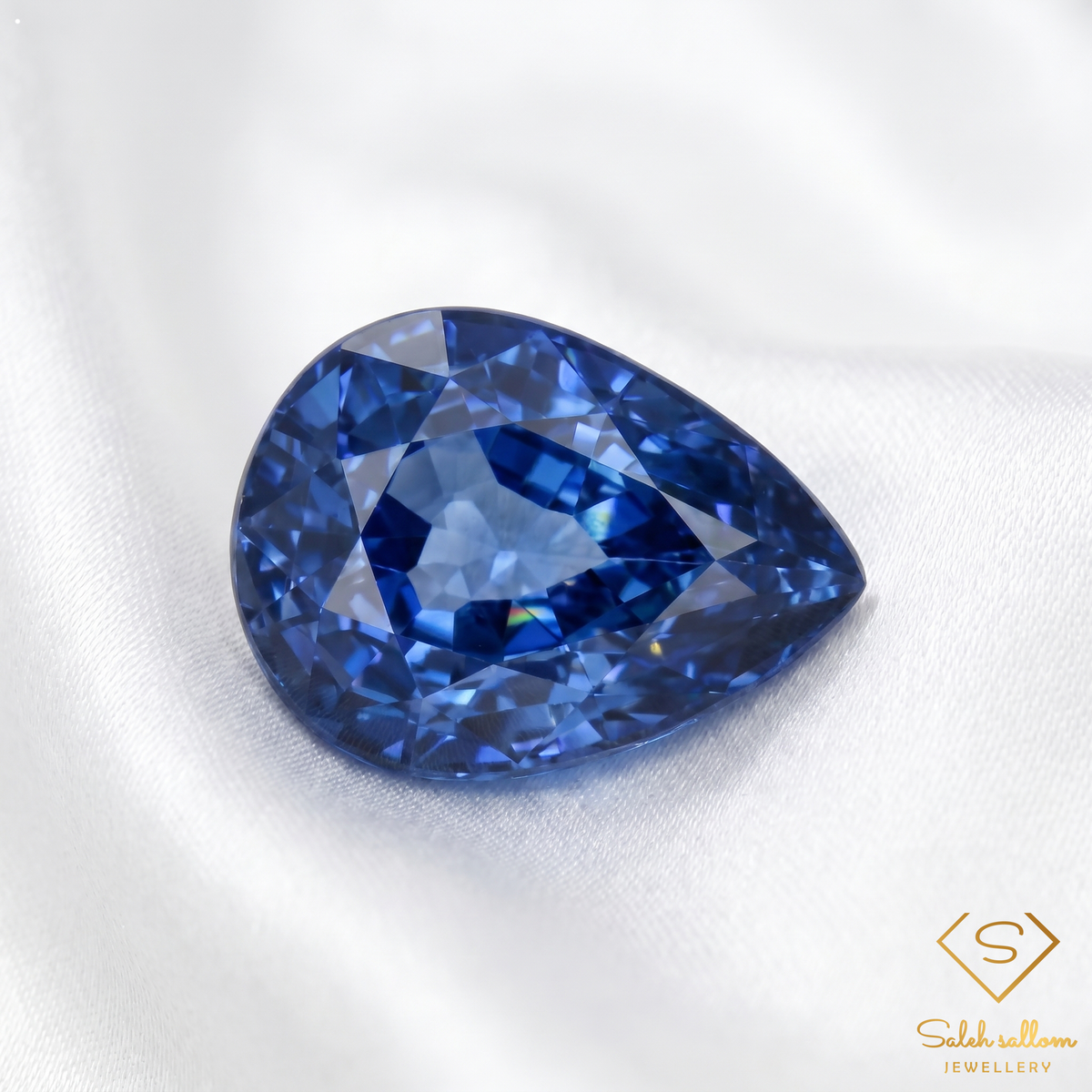 0.75 Ct Natural Blue Sapphire Loose Gemstone Pear Cut