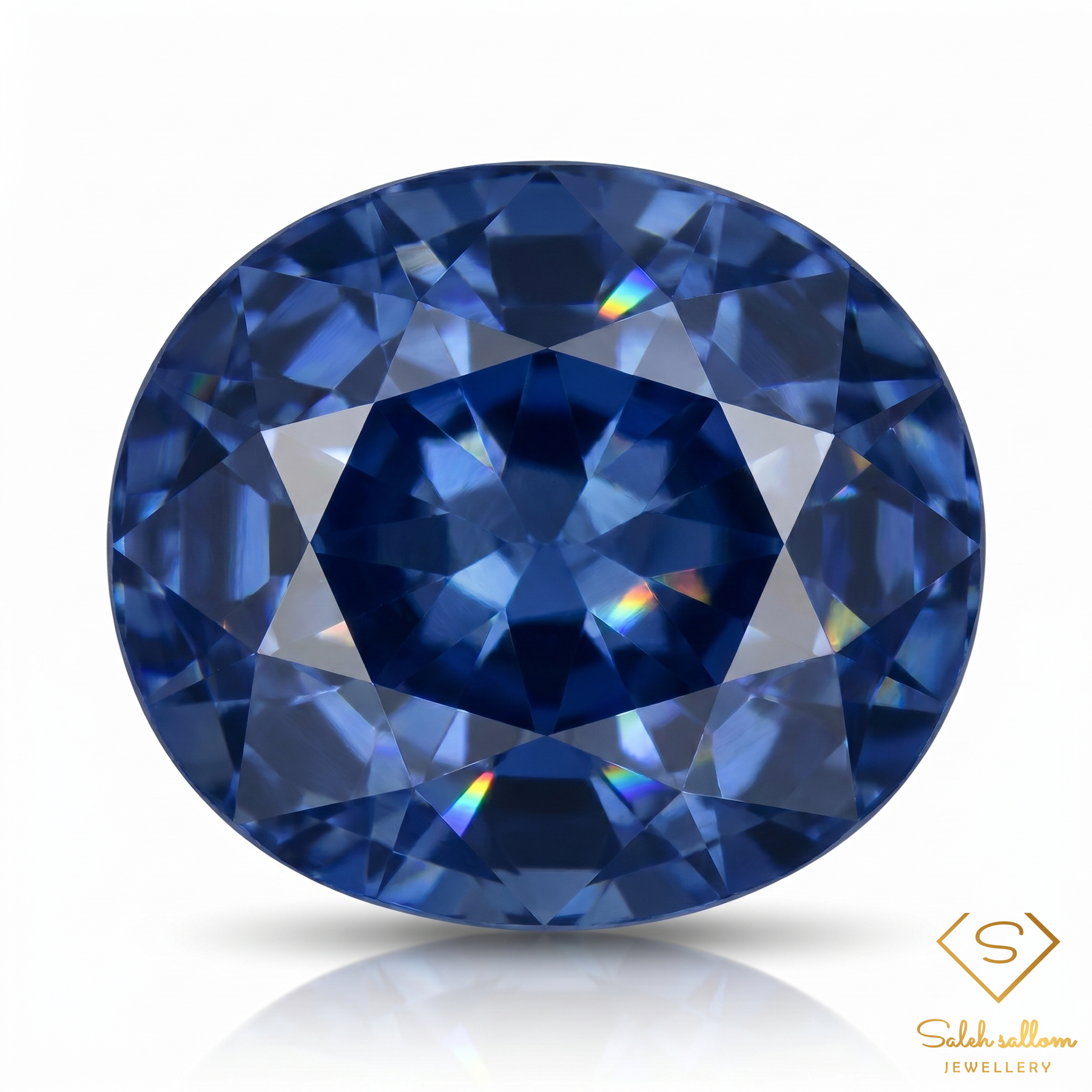 1.17 Ct Natural Blue Sapphire Loose Gemstone Oval Cut Deep Royal Blue