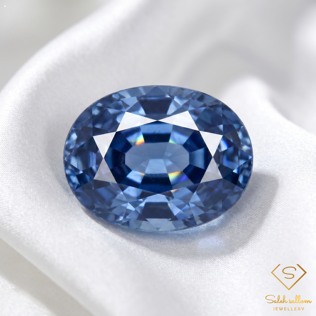 1.22 Ct Natural Ceylon Blue Sapphire Loose Gemstone Oval Cut Heated