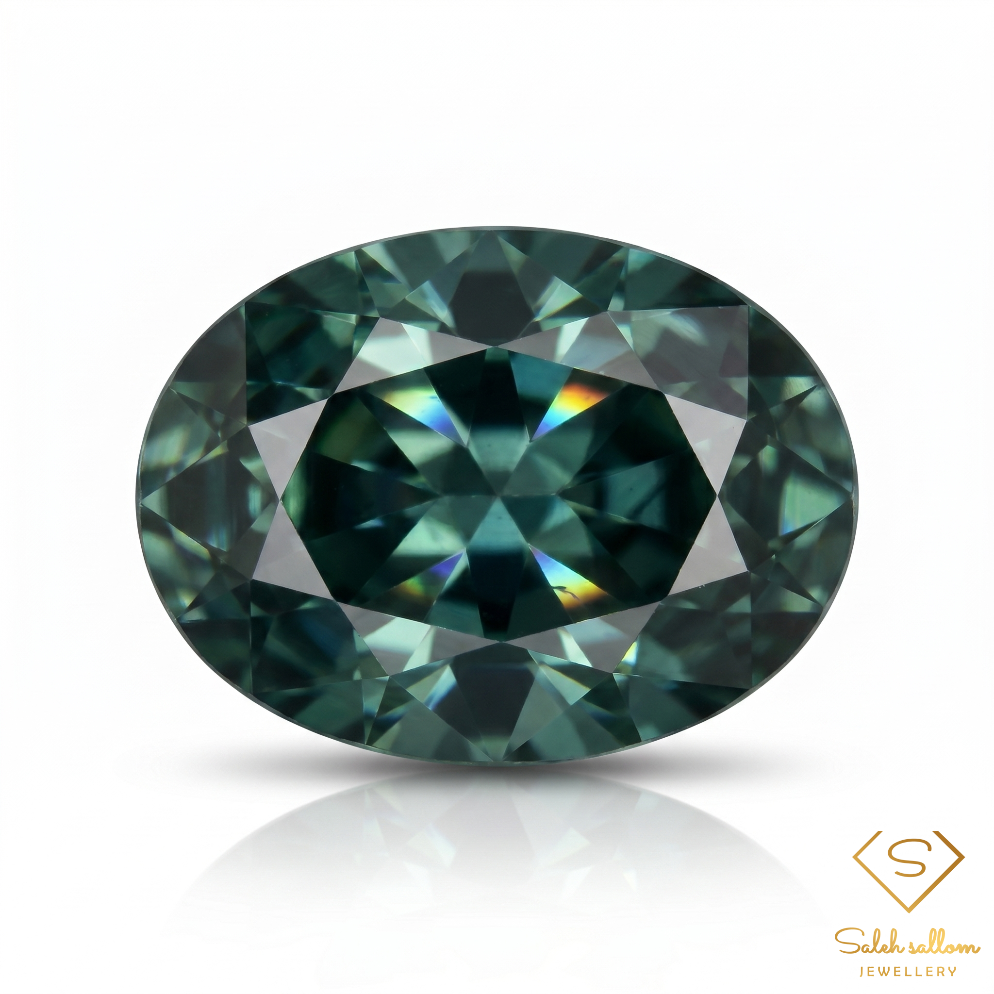 0.93 Ct Natural Greenish Blue Sapphire Loose Gemstone Oval Cut Heated Madagascar Main image