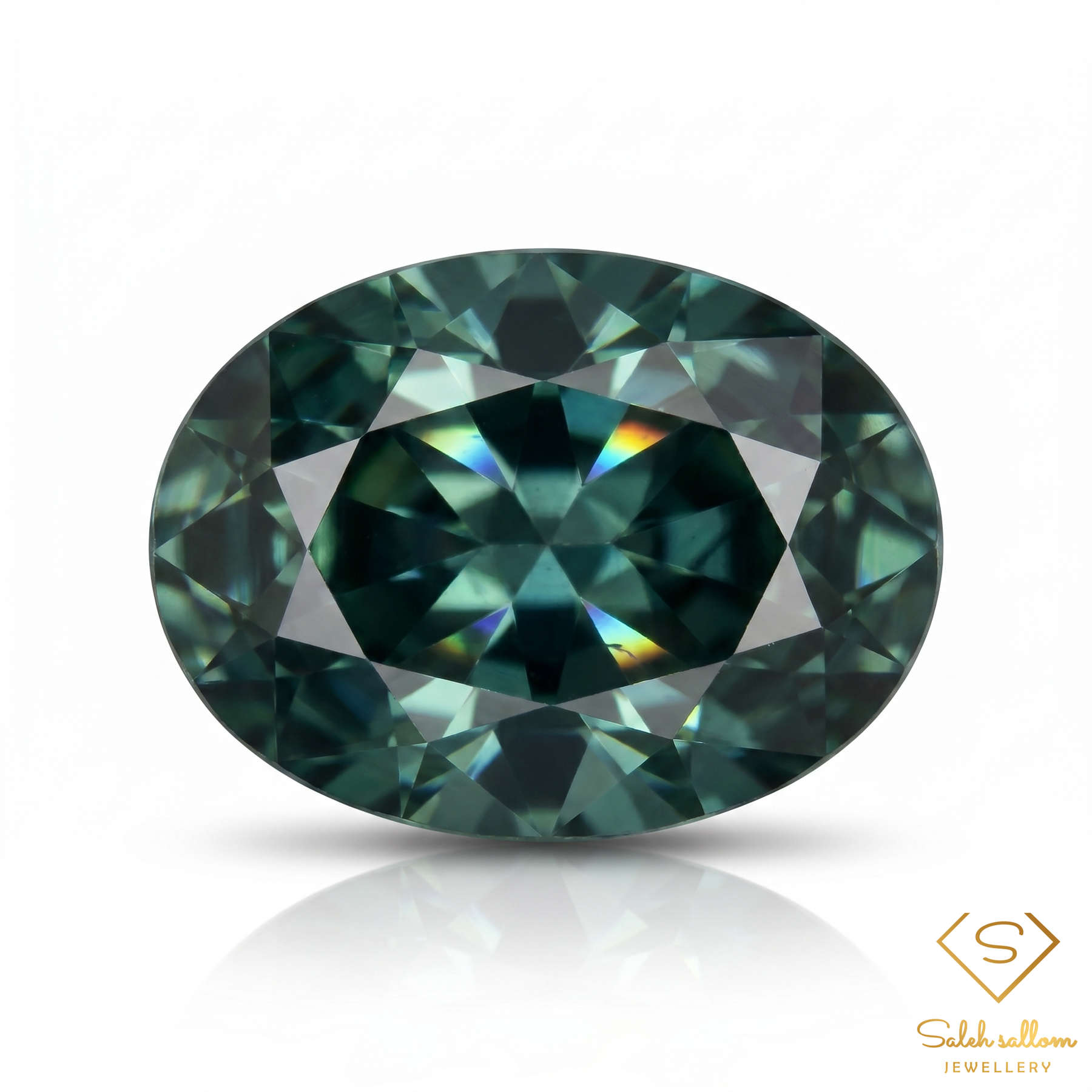 0.93 Ct Natural Greenish Blue Sapphire Loose Gemstone Oval Cut Heated Madagascar