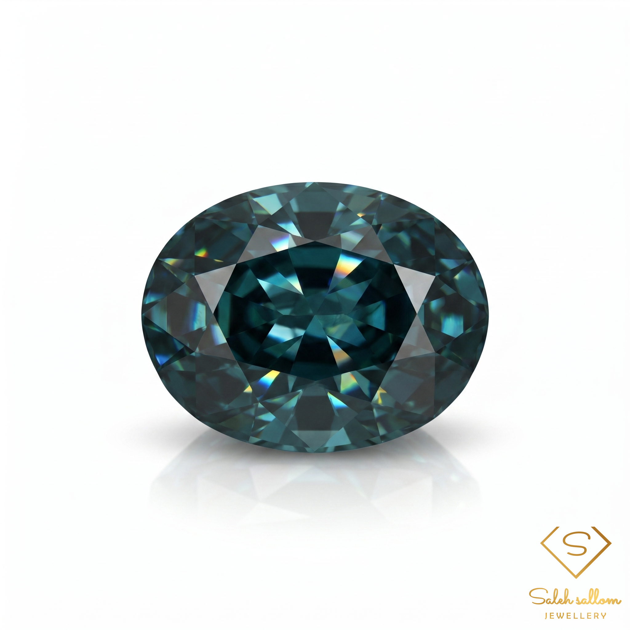 1.06 Ct Natural Greenish Blue Sapphire Loose Gemstone Oval Cut Heated Madagascar Main image