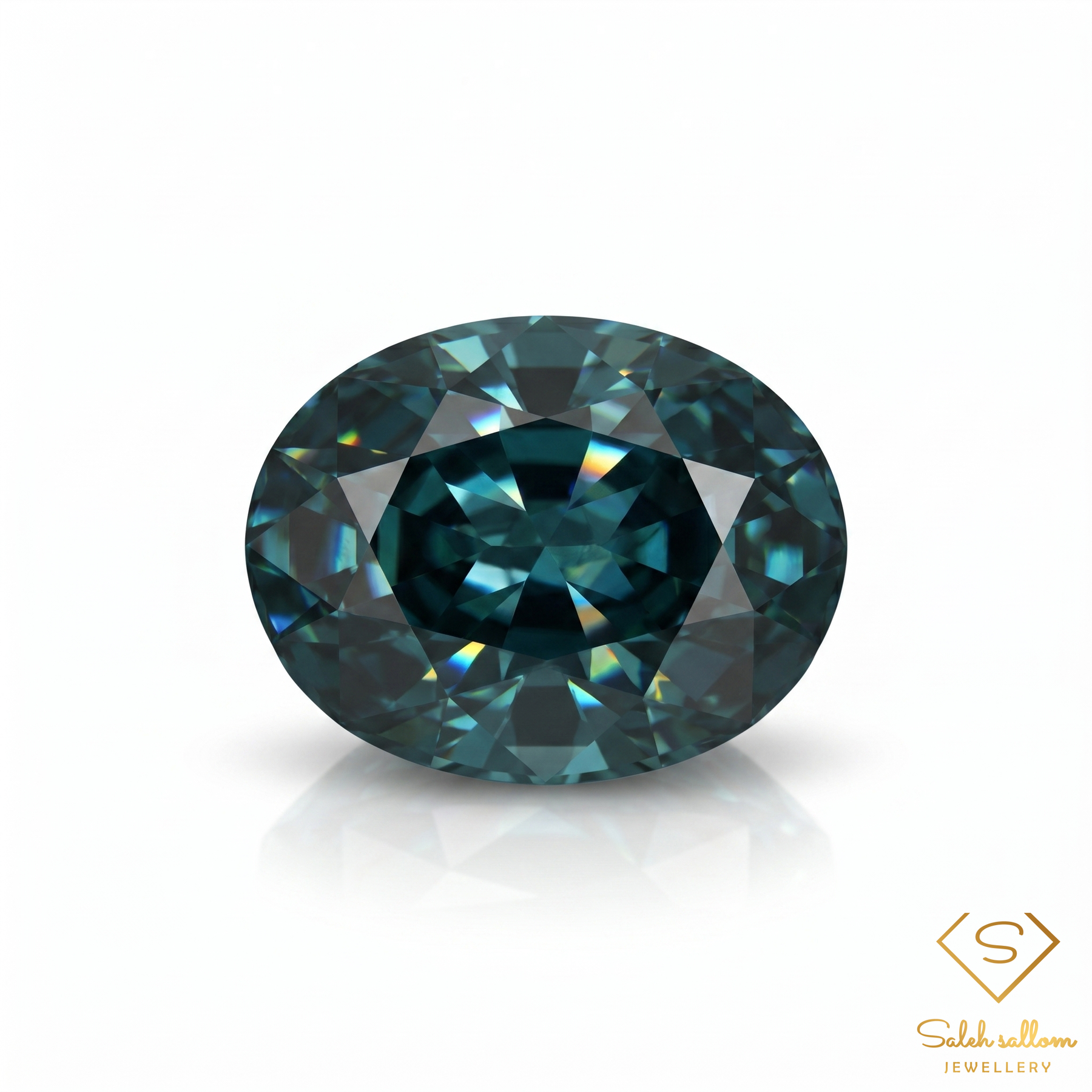 1.06 Ct Natural Greenish Blue Sapphire Loose Gemstone Oval Cut Heated Madagascar
