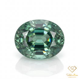 1.00 Ct Natural Green Sapphire Loose Gemstone Oval Cut Heated Madagascar
