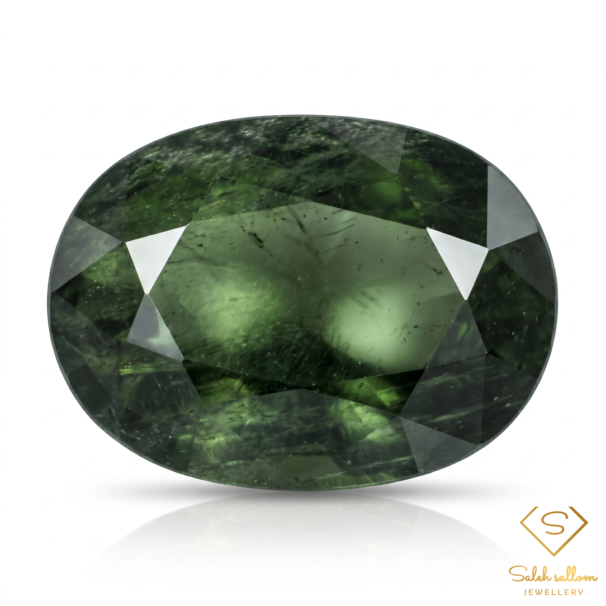 7.00 Ct Natural Green Sapphire Loose Gemstone Oval Cut Collector Stone Main image