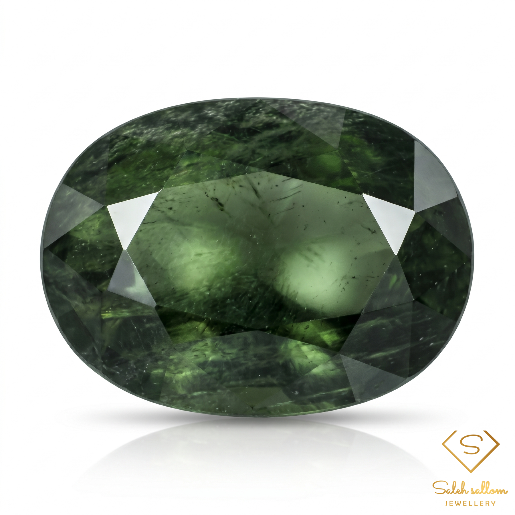 7.00 Ct Natural Green Sapphire Loose Gemstone Oval Cut Collector Stone