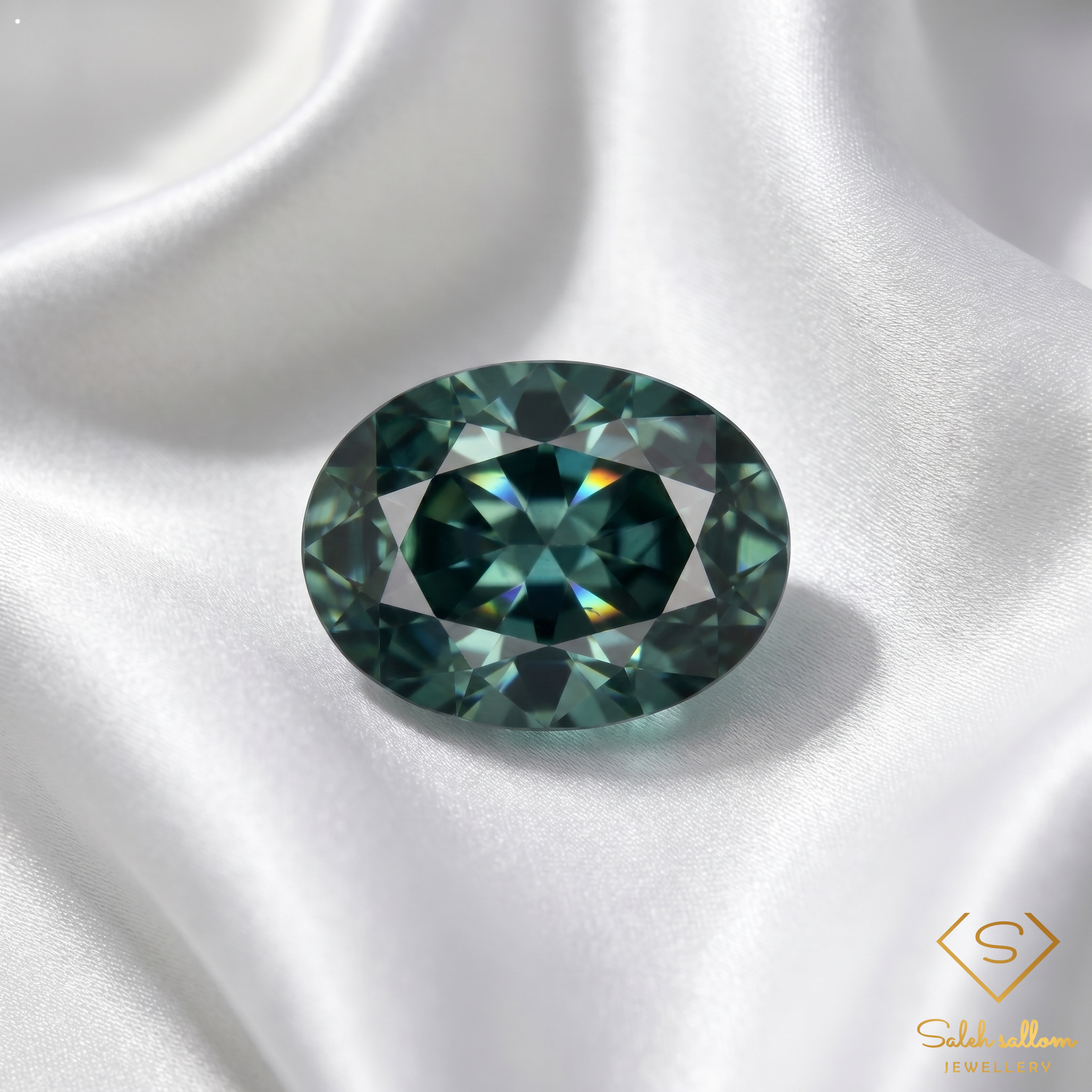 0.93 Ct Natural Greenish Blue Sapphire Loose Gemstone Oval Cut Heated Madagascar Secondary image