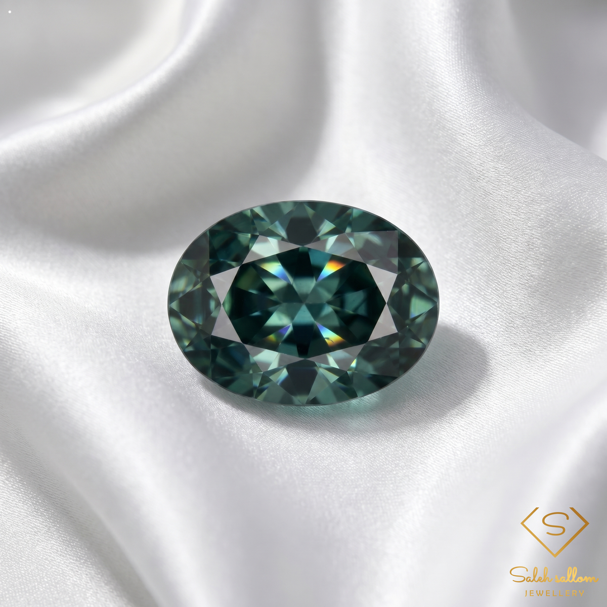 0.93 Ct Natural Greenish Blue Sapphire Loose Gemstone Oval Cut Heated Madagascar