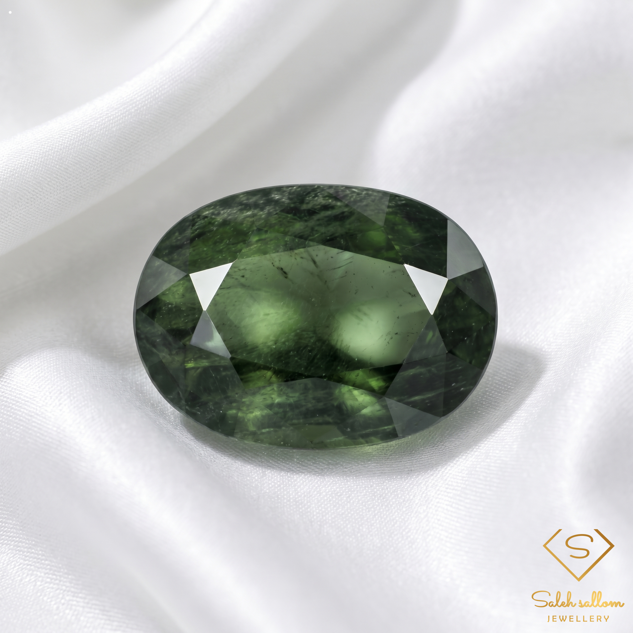 7.00 Ct Natural Green Sapphire Loose Gemstone Oval Cut Collector Stone Secondary image