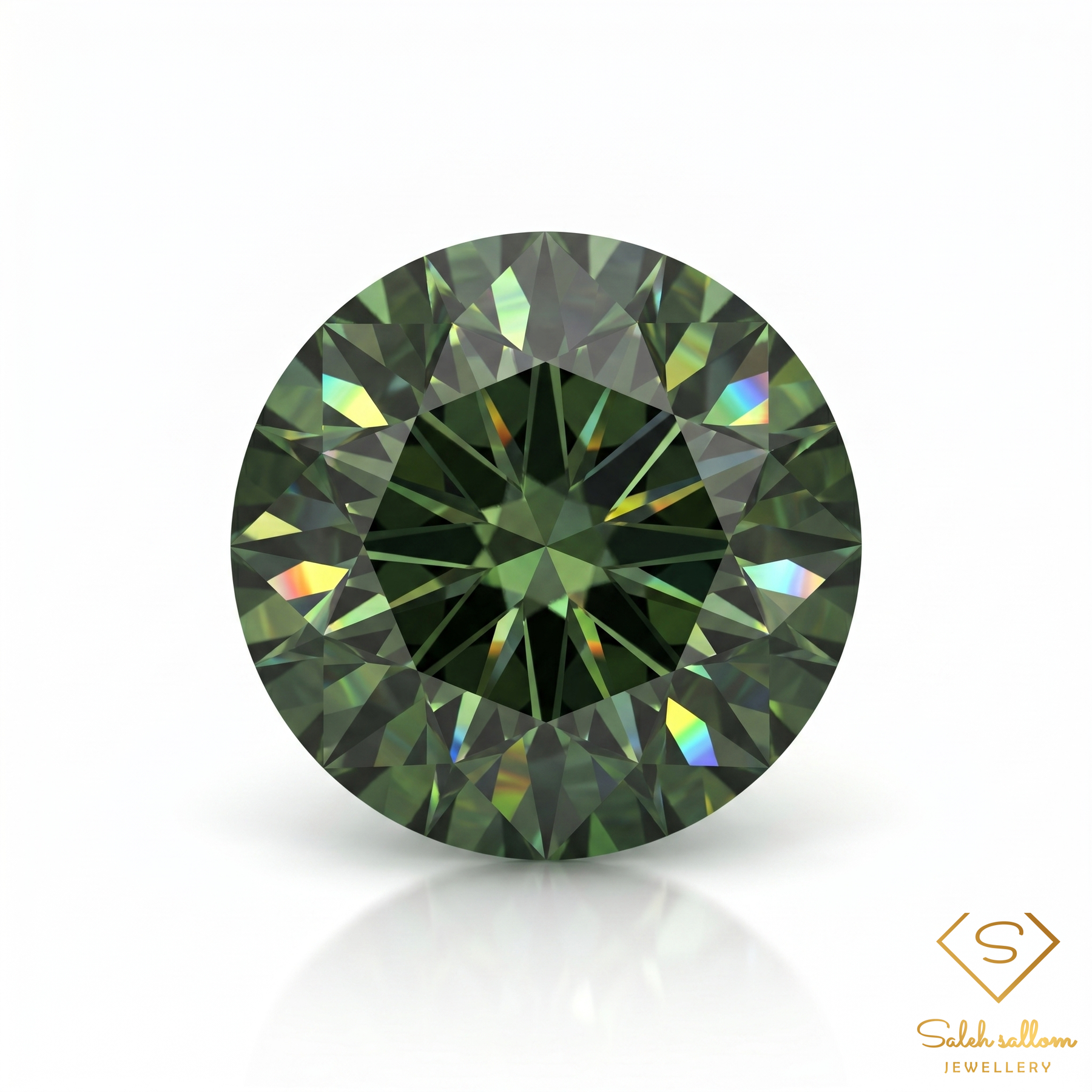 0.99 Ct Natural Green Sapphire Round Cut Unheated Madagascar Gemstone