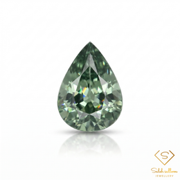 0.53 Ct Natural Blue-Green Sapphire Pear Cut Heated Madagascar Gemstone