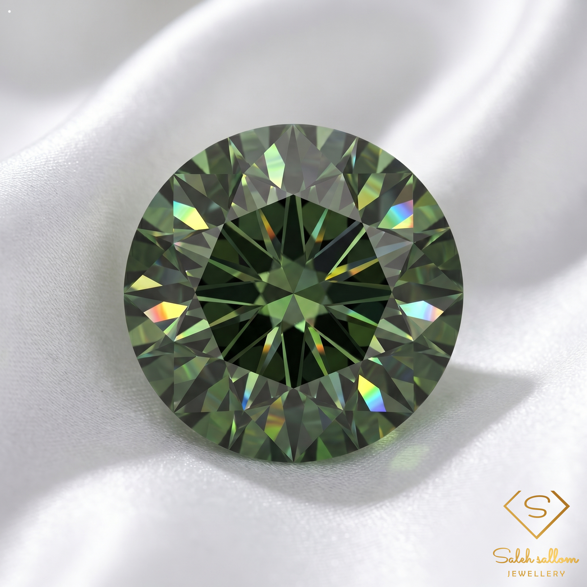 0.99 Ct Natural Green Sapphire Round Cut Unheated Madagascar Gemstone