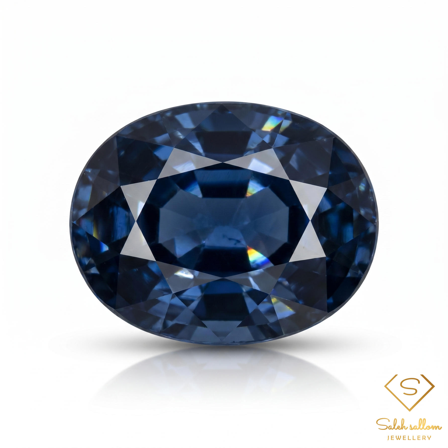1.16 Ct Natural Blue Sapphire Oval Cut Royal Midnight Blue Gemstone