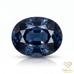 1.16 Ct Natural Blue Sapphire Oval Cut Royal Midnight Blue Gemstone