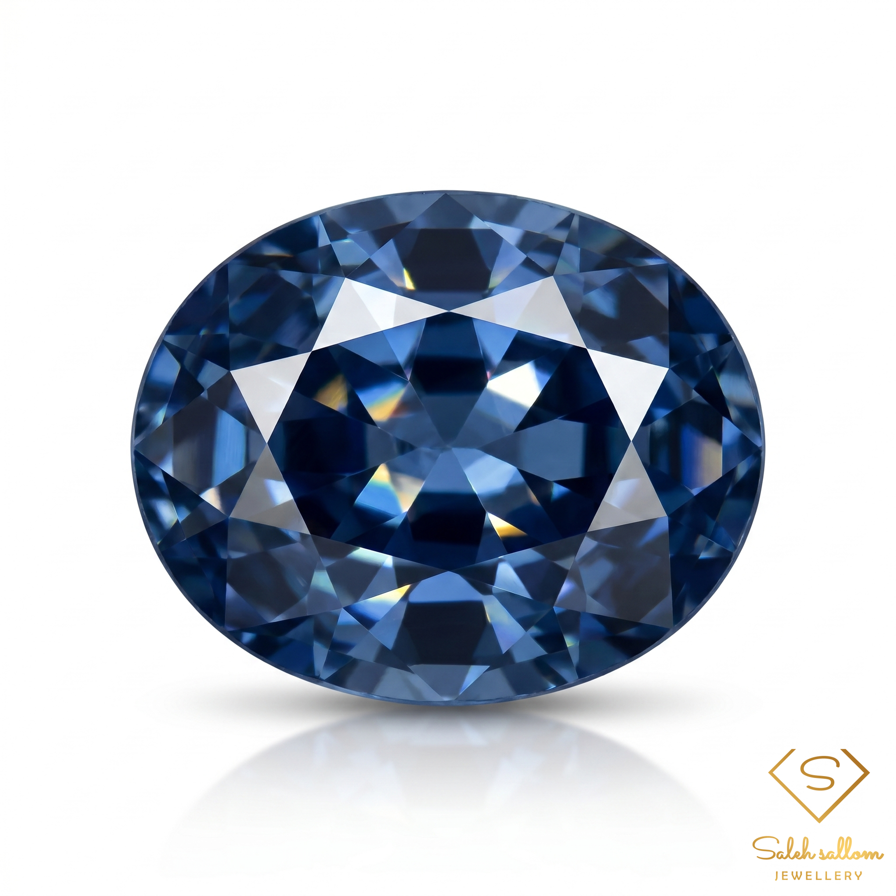 0.46 Ct Natural Blue Sapphire Oval Cut Deep Royal Blue Loose Gemstone