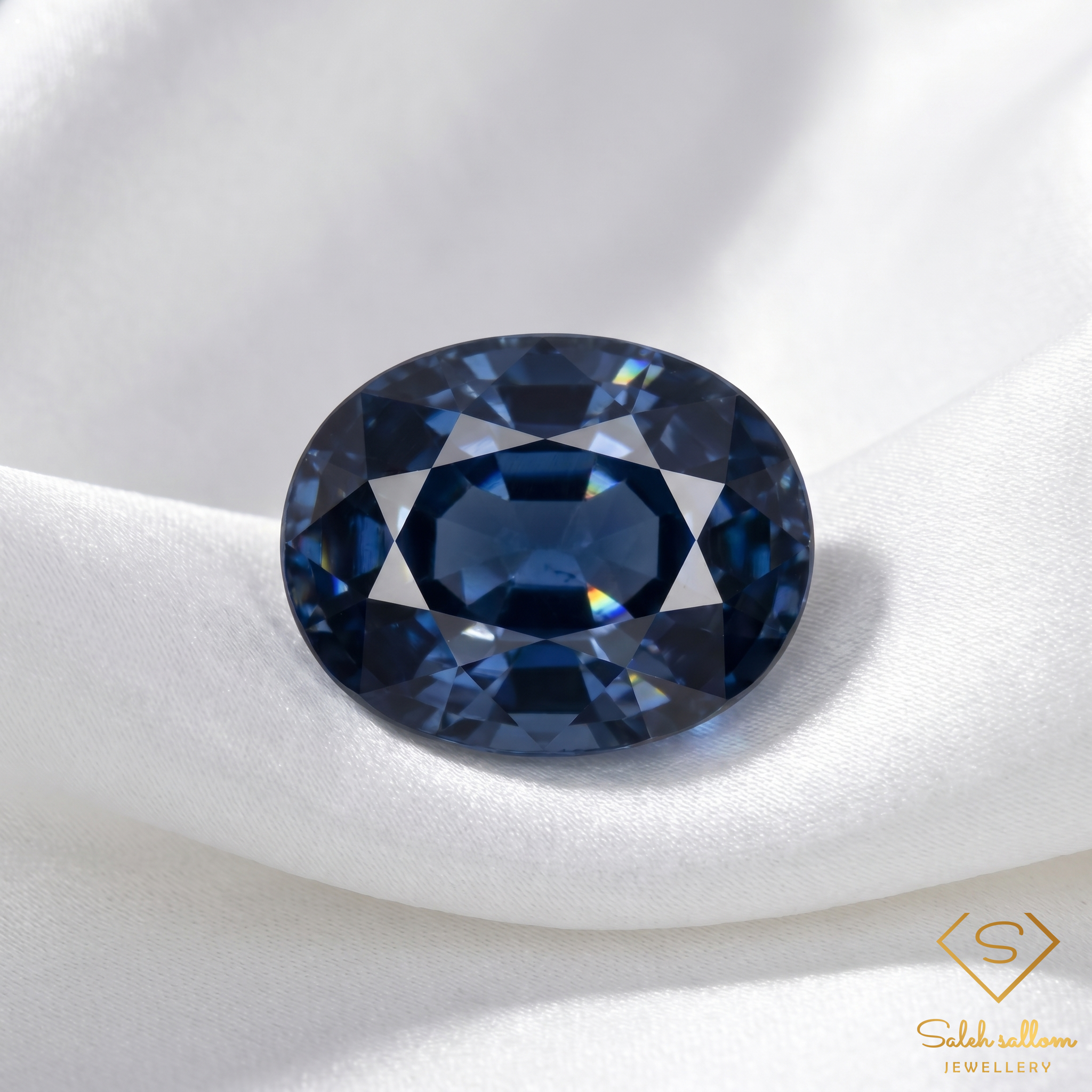 1.16 Ct Natural Blue Sapphire Oval Cut Royal Midnight Blue Gemstone Secondary image