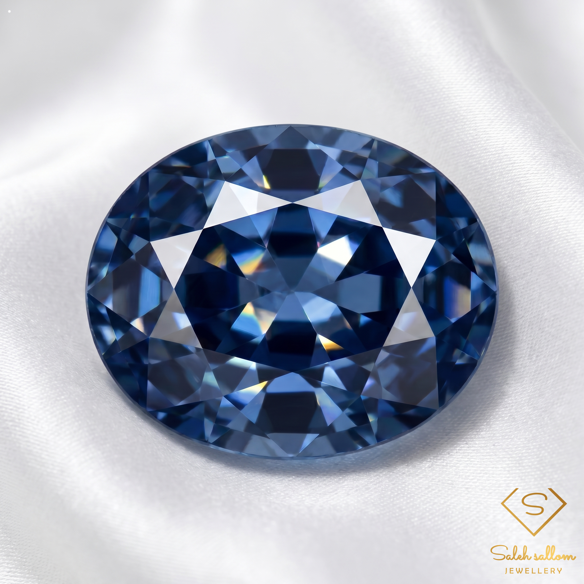 0.46 Ct Natural Blue Sapphire Oval Cut Deep Royal Blue Loose Gemstone Secondary image
