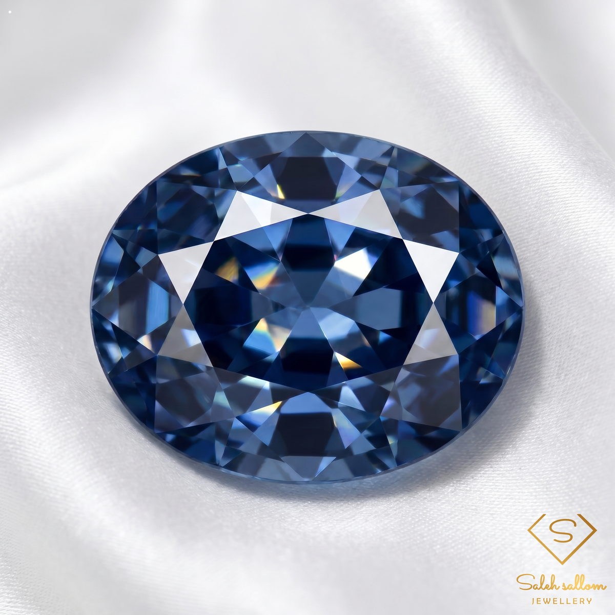 0.46 Ct Natural Blue Sapphire Oval Cut Deep Royal Blue Loose Gemstone