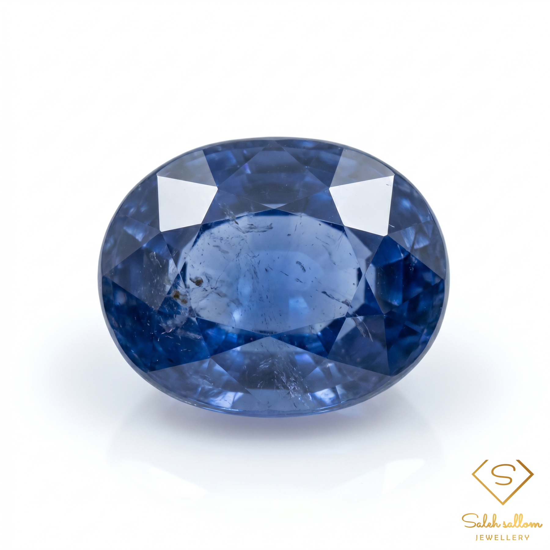 3.64 Ct Natural Purple-Blue Sapphire Oval Cut Heated Tanzania Gemstone