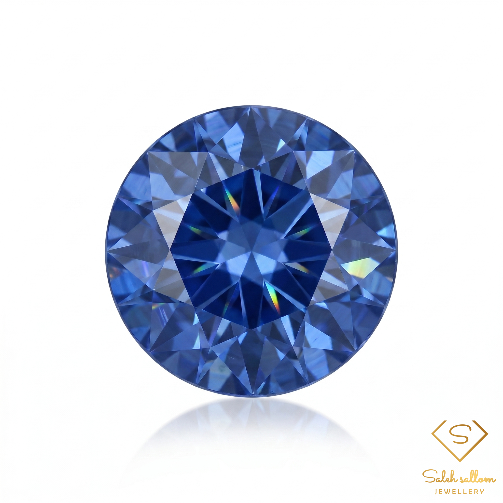 0.82 Ct Natural Ceylon Blue Sapphire Round Cut Loose Gemstone Main image