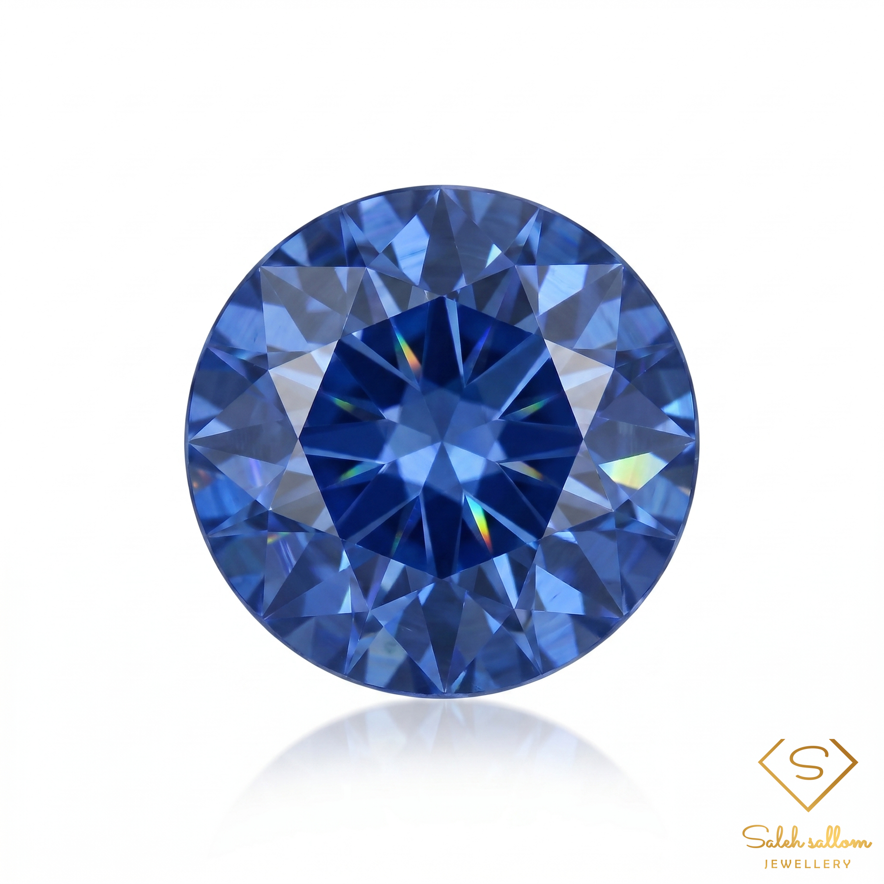 0.82 Ct Natural Ceylon Blue Sapphire Round Cut Loose Gemstone