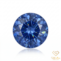 0.82 Ct Natural Ceylon Blue Sapphire Round Cut Loose Gemstone