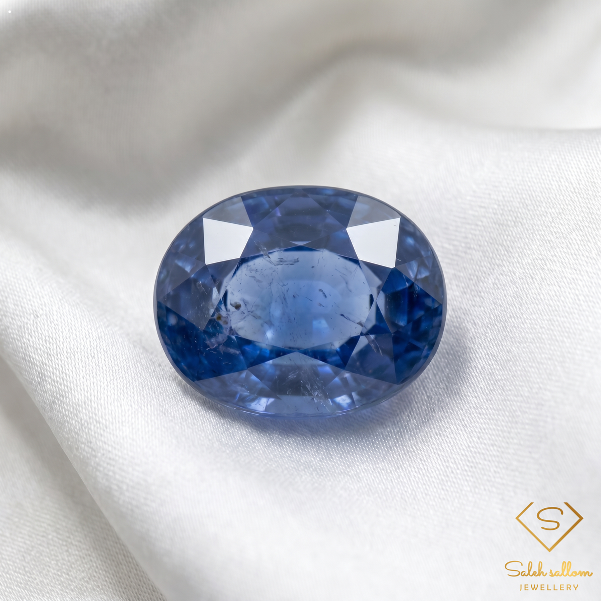 3.64 Ct Natural Purple-Blue Sapphire Oval Cut Heated Tanzania Gemstone