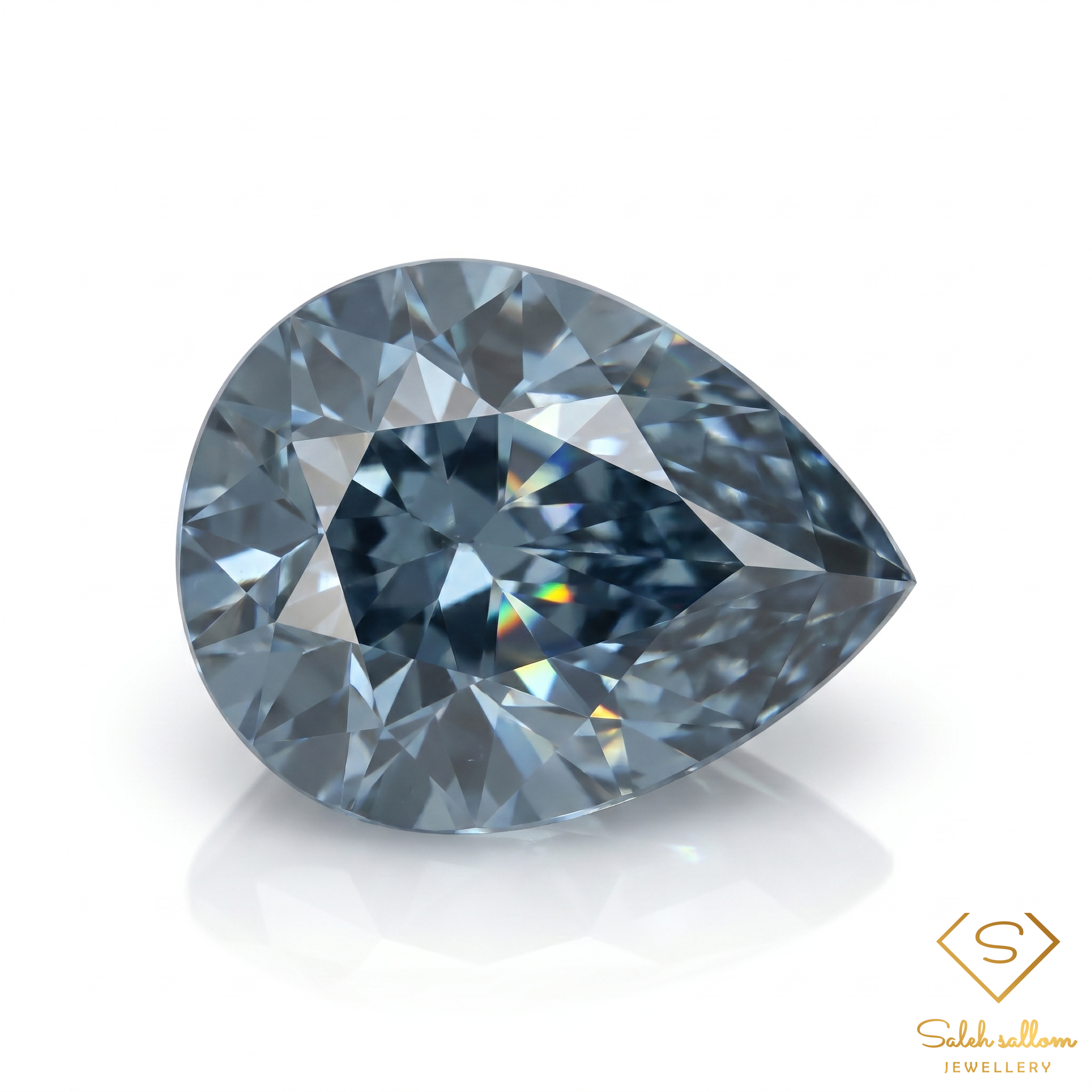 0.45 Ct Natural Unheated African Blue Sapphire Pear Cut Loose Gemstone Main image