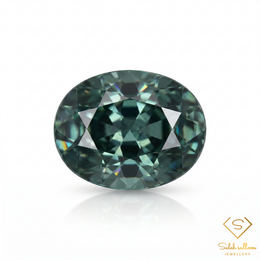 1.22 Ct Natural Unheated Greenish Blue Sapphire Oval Cut Songea Gemstone